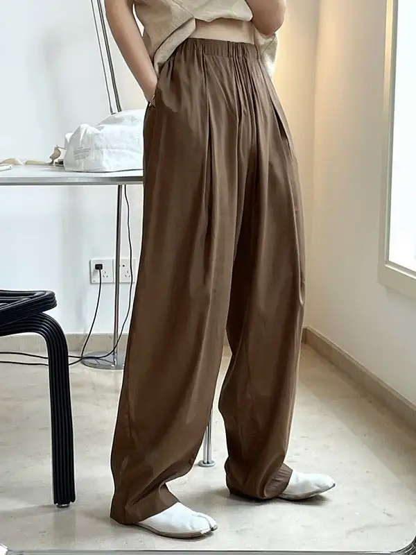 Women's High Waist Loose Fit Wide Leg Pants