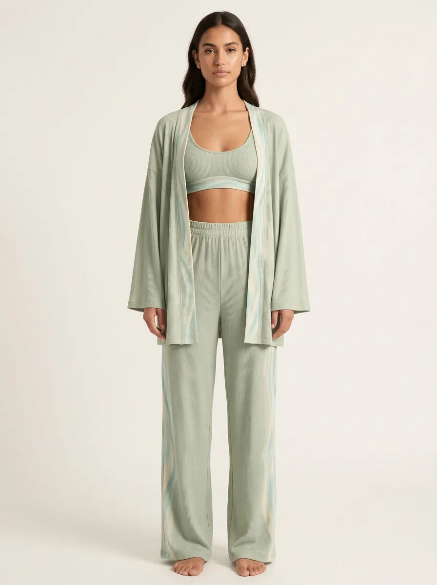 Wavy Cardigan Lounge Set