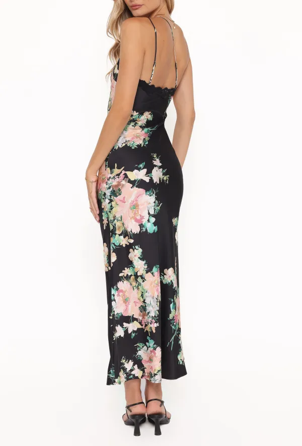 Bodycon Asymmetrical Neck Maxi Dress
