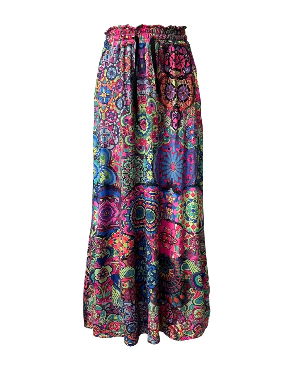 Pocket Printed Maxi Skirt