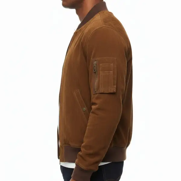 Suede Bomber Jacket