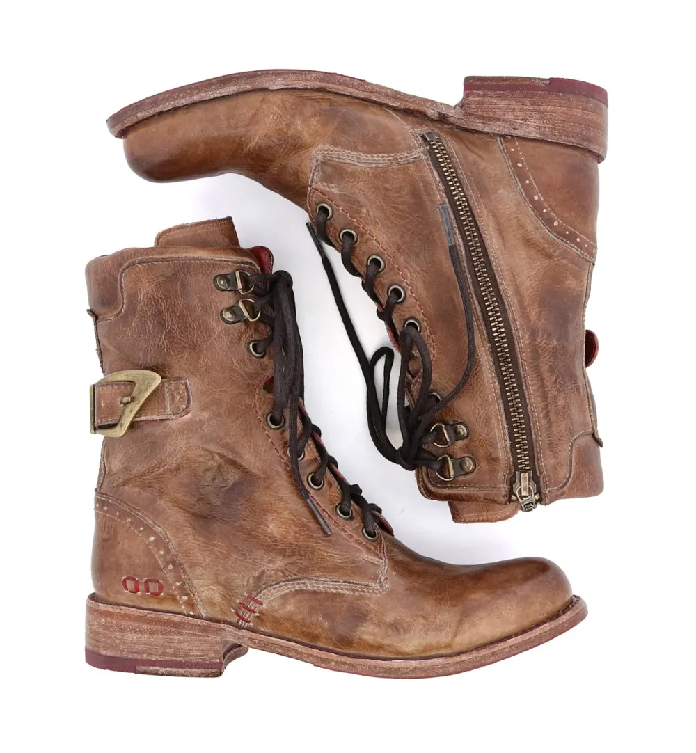 Wingtip Lace-Up Combat Boots