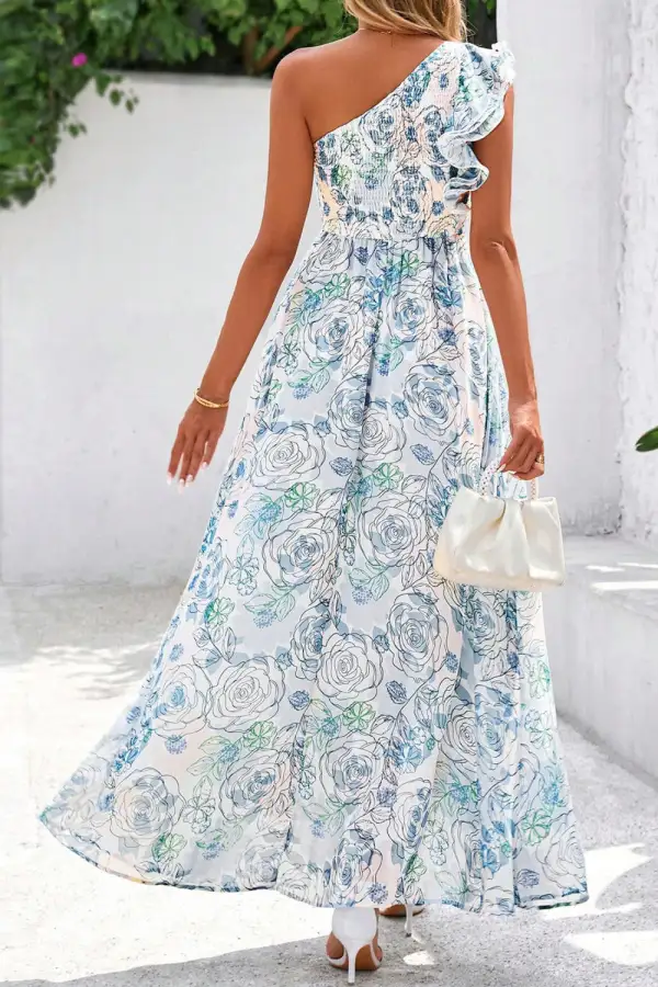 Floral Ruffled Maxi Dress