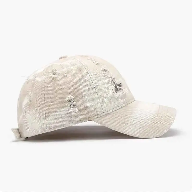 Distressed Adjustable Cotton Hat