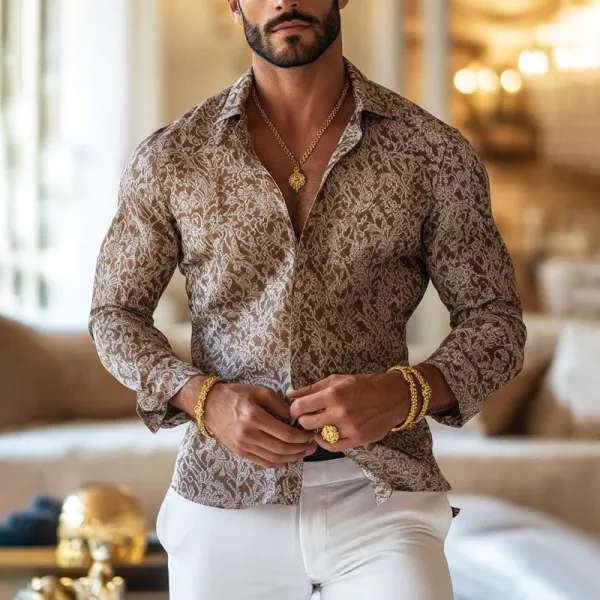 Easy Collar Printed Shirt