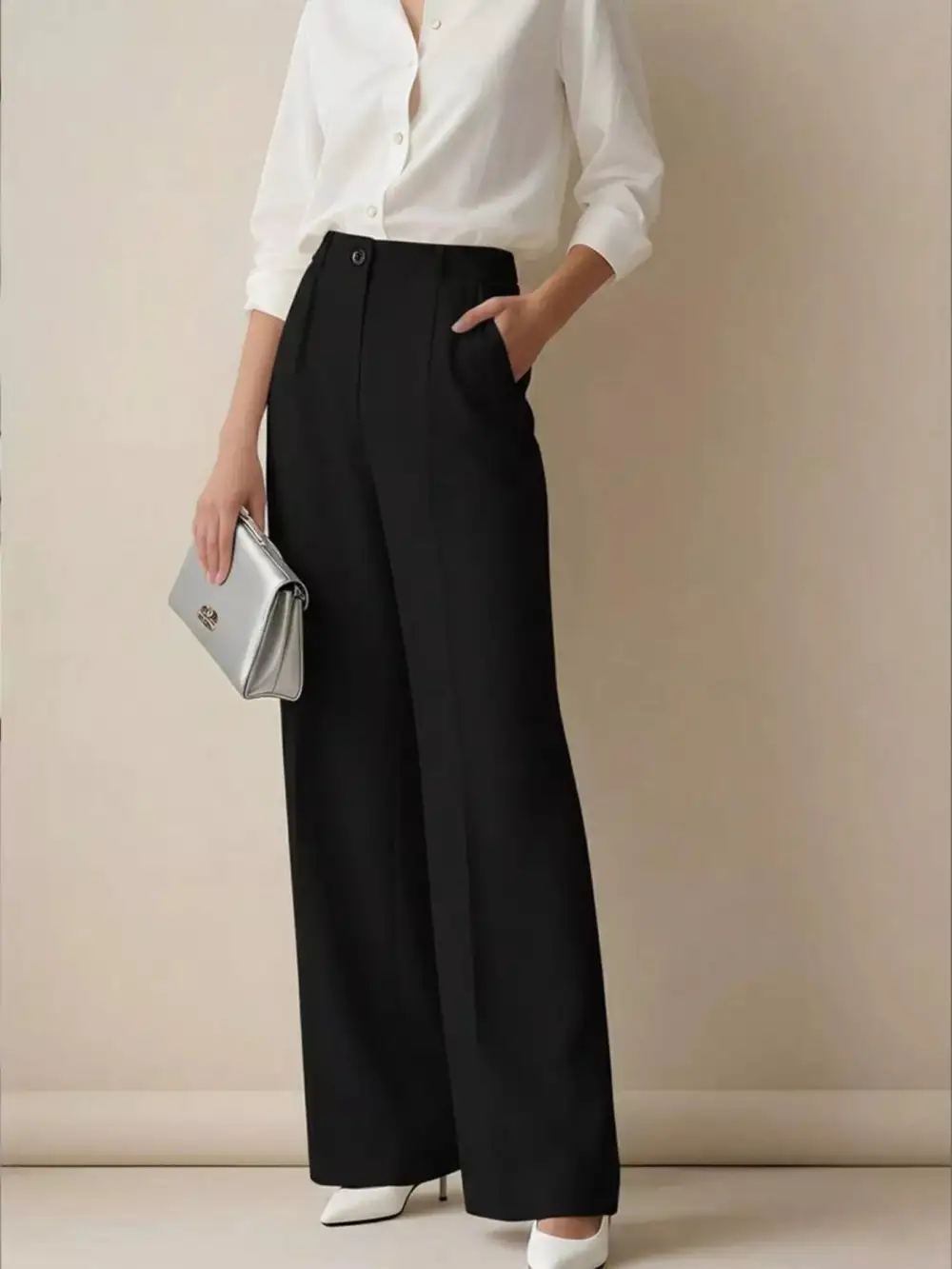 Lightweight High Waisted Wide Leg Pants