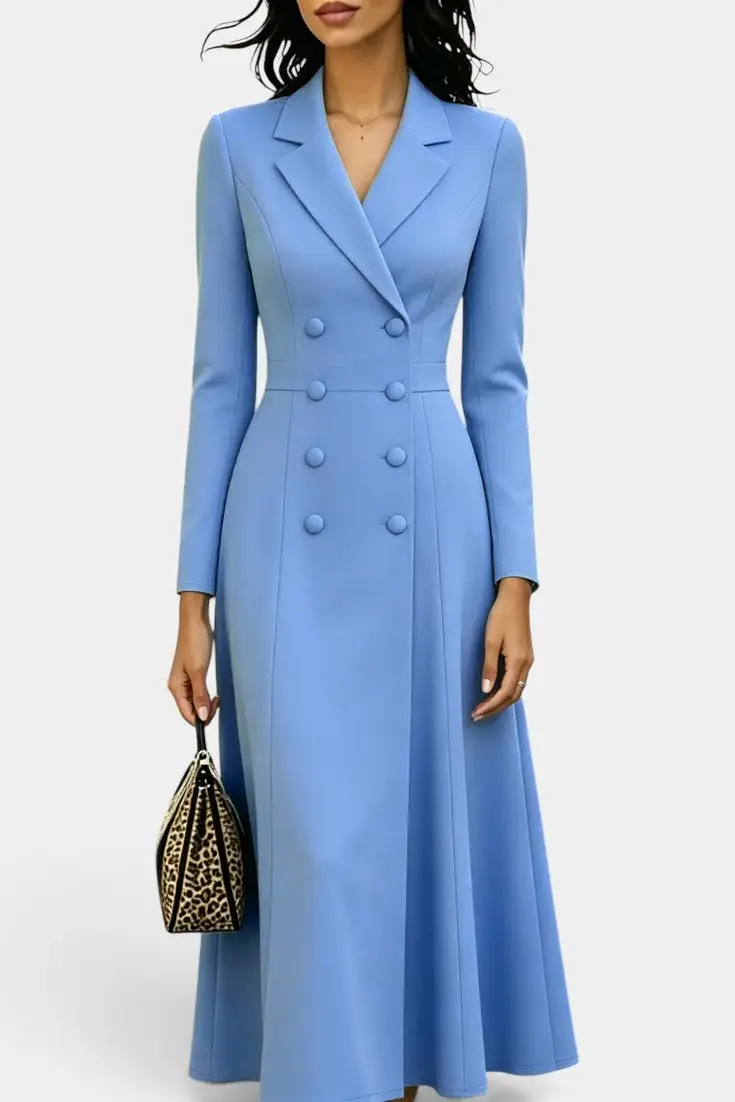 Blazer-Style Maxi Dress