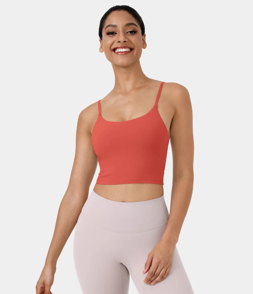 Basic Padded Workout Cropped Tank Top