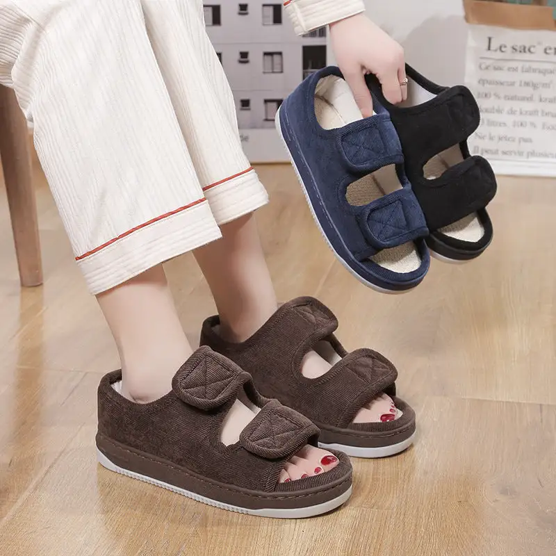 Woven Upper Slide Sandals