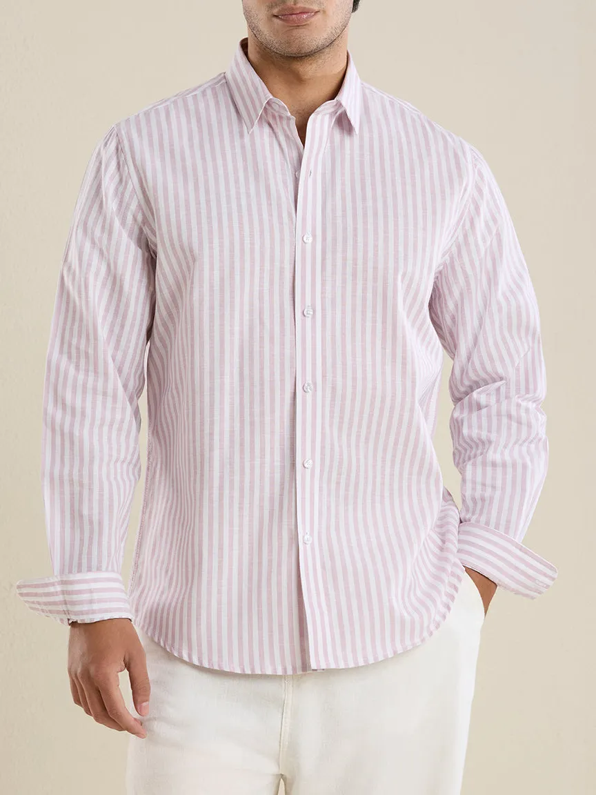 Weekend Pinstripe Striped Slim Fit Men's Formal Shirt