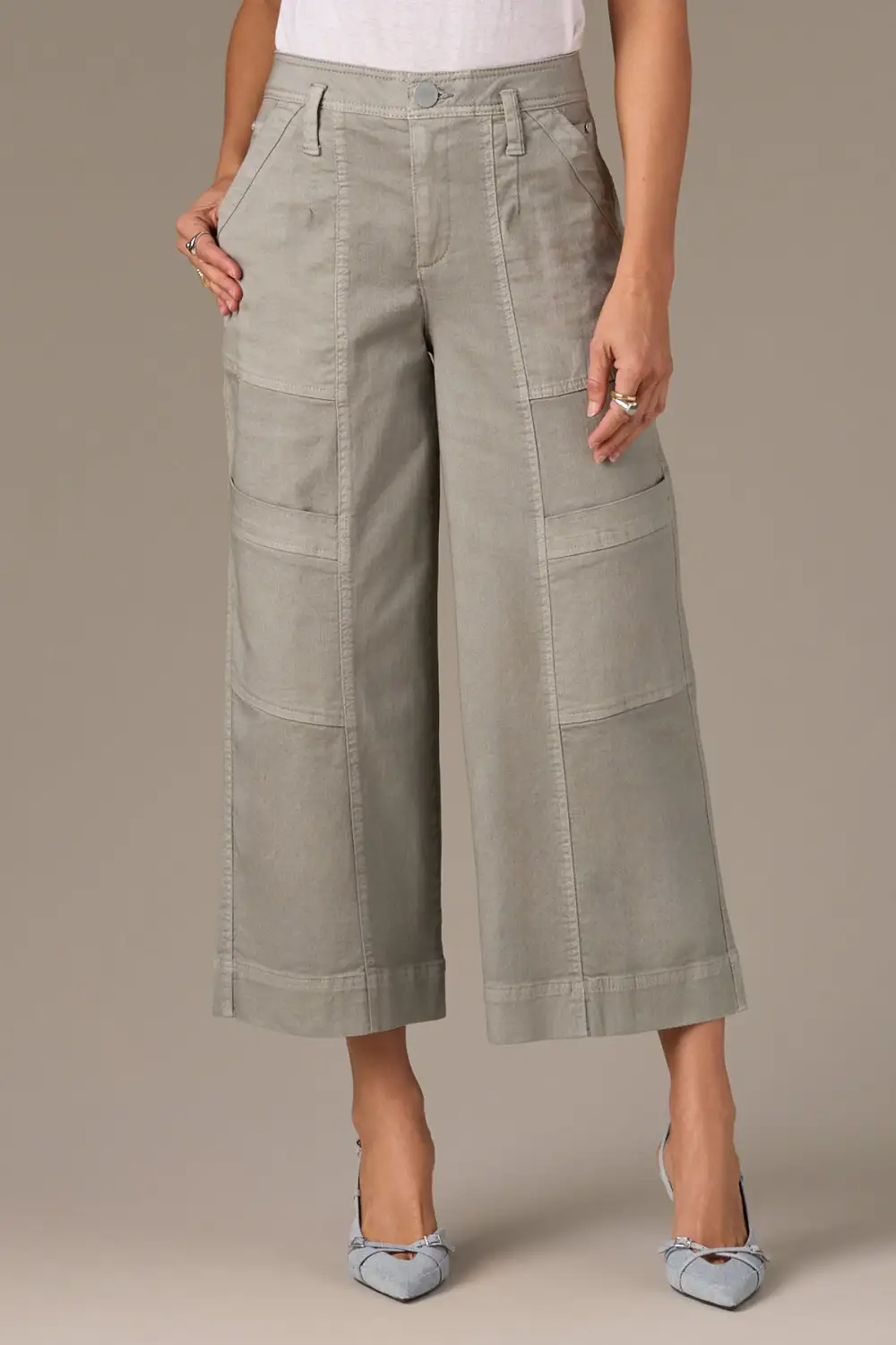  Wide Leg Pants Utility Pockets