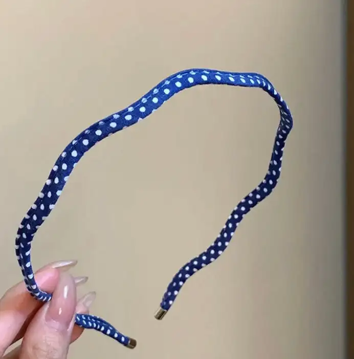 Polka Dot Wavy Skinny Headband