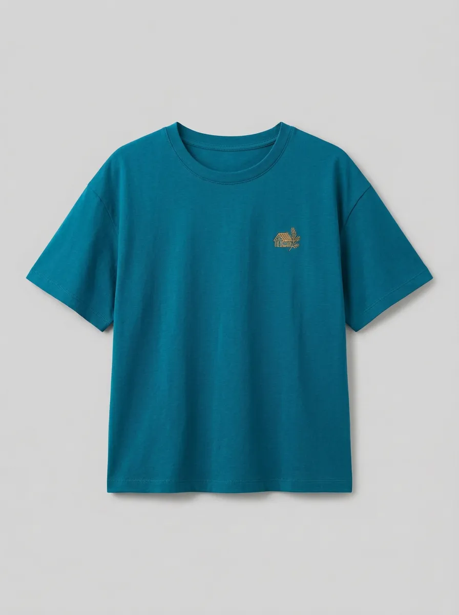 Women's Cabin & Pine Embroidered Crewneck T-Shirt