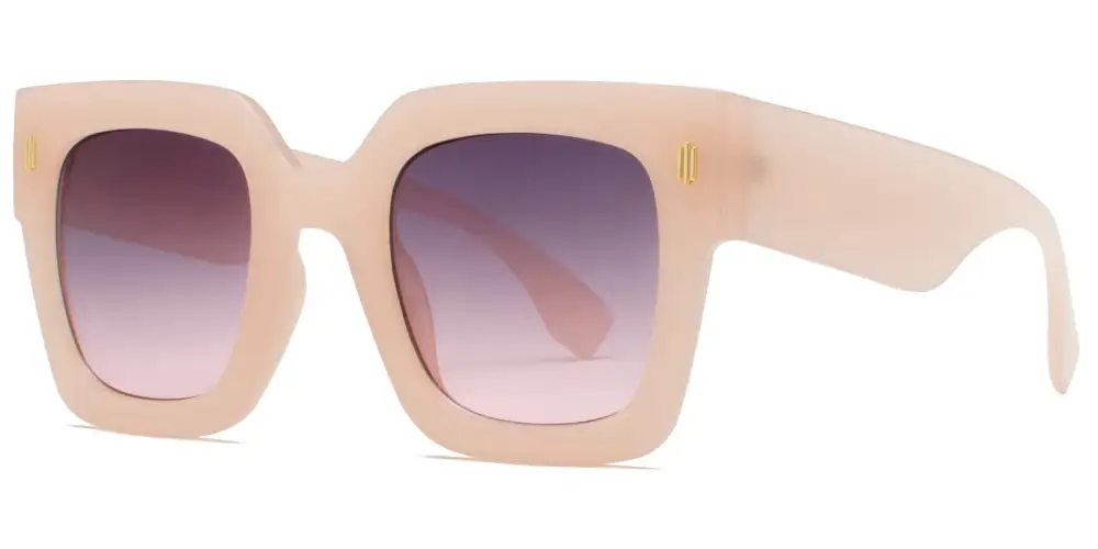 Fashion Square Sunglasses With Flat Lens