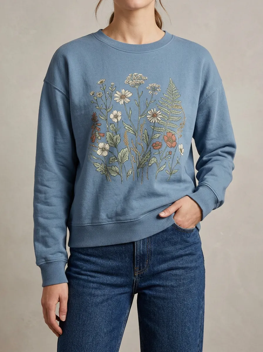 Relaxed Graphic Casual Sweatshirt