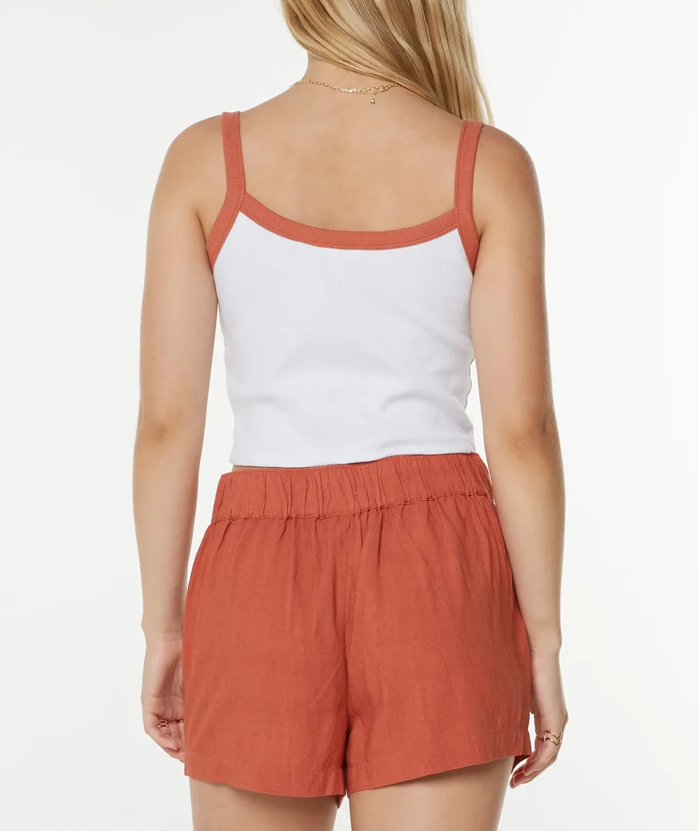 Solid Color Short Cool Strappy Vest