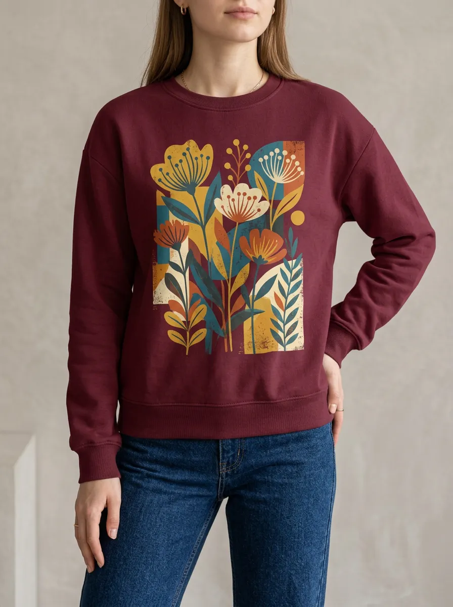 Relaxed Sweatshirt with Graphic Detail