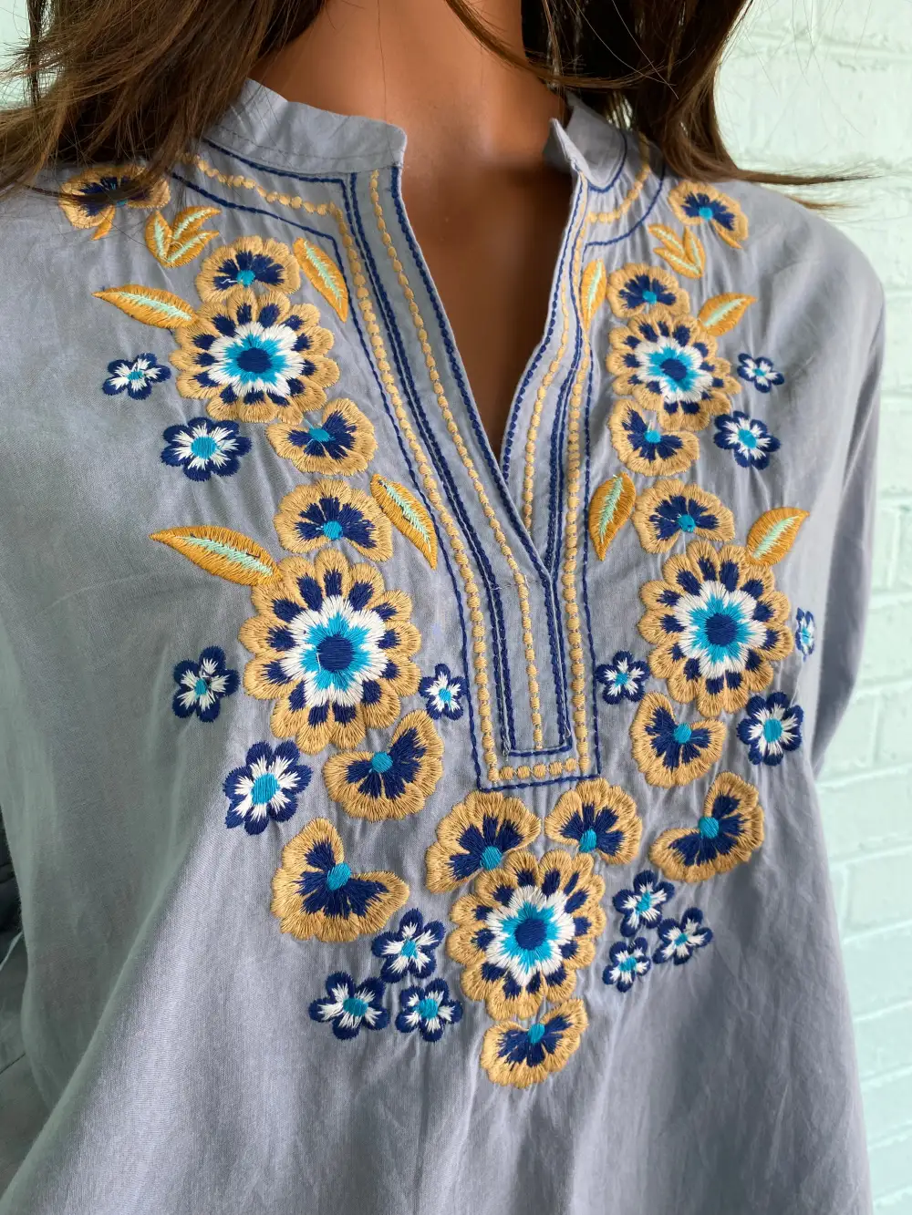 Embroidered Floral Tunic