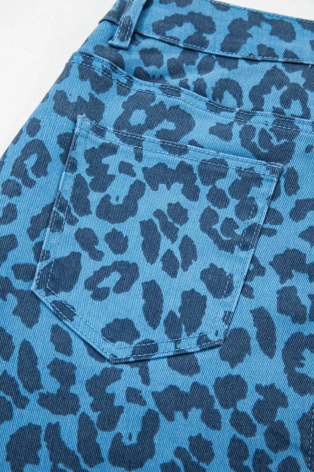 Tailored Denim Printed Skirt