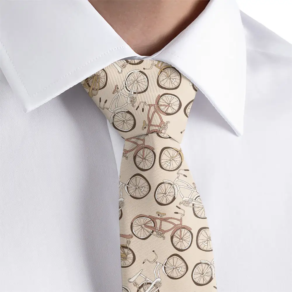 Refined Cycling Motif Necktie