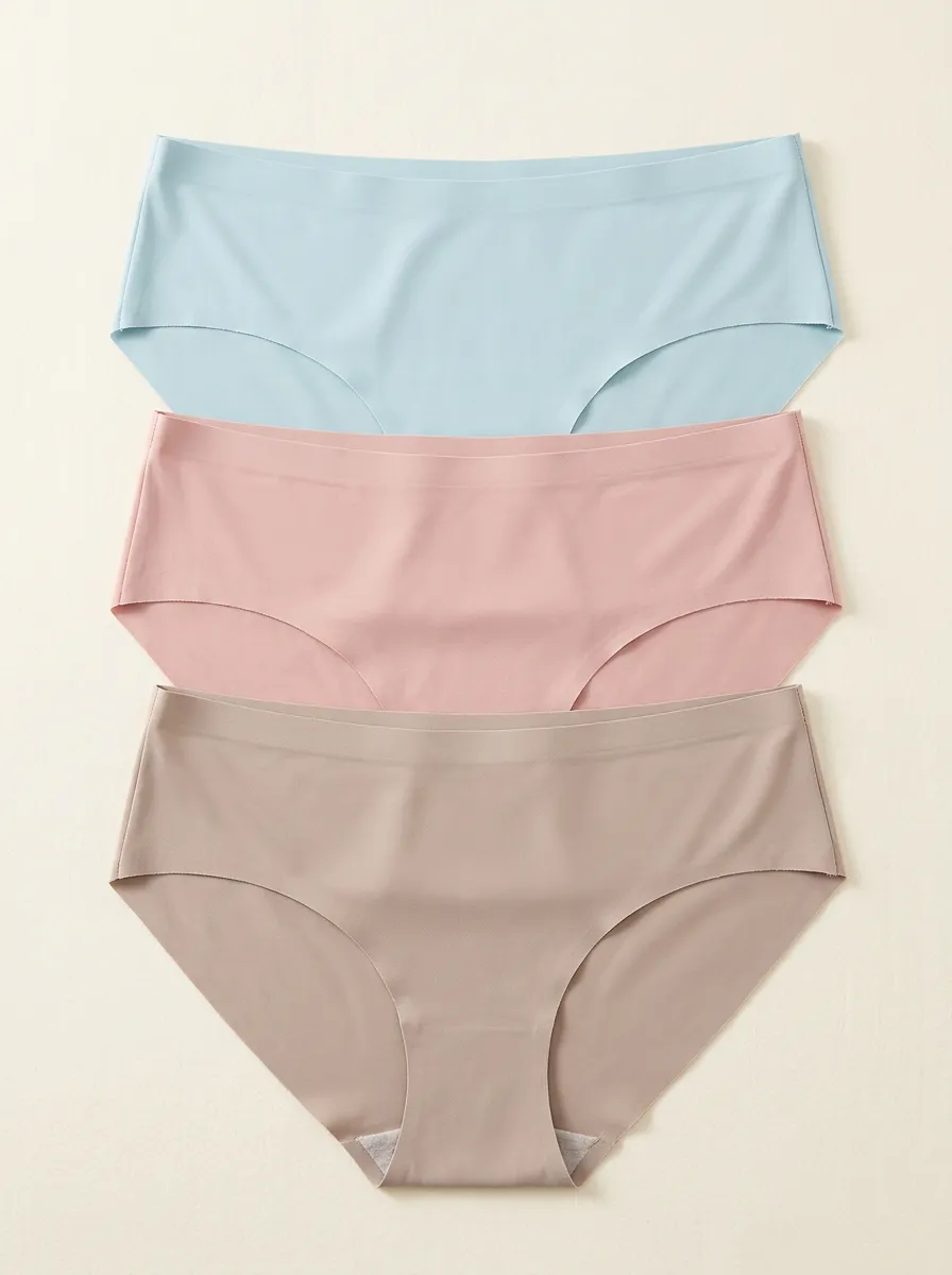 Women's Elegant Seamless Solid Color Three-Pack Panties