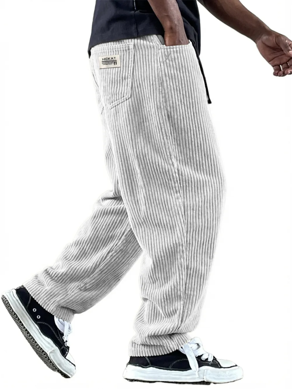 Roomy Corduroy Utility Pocket Pants