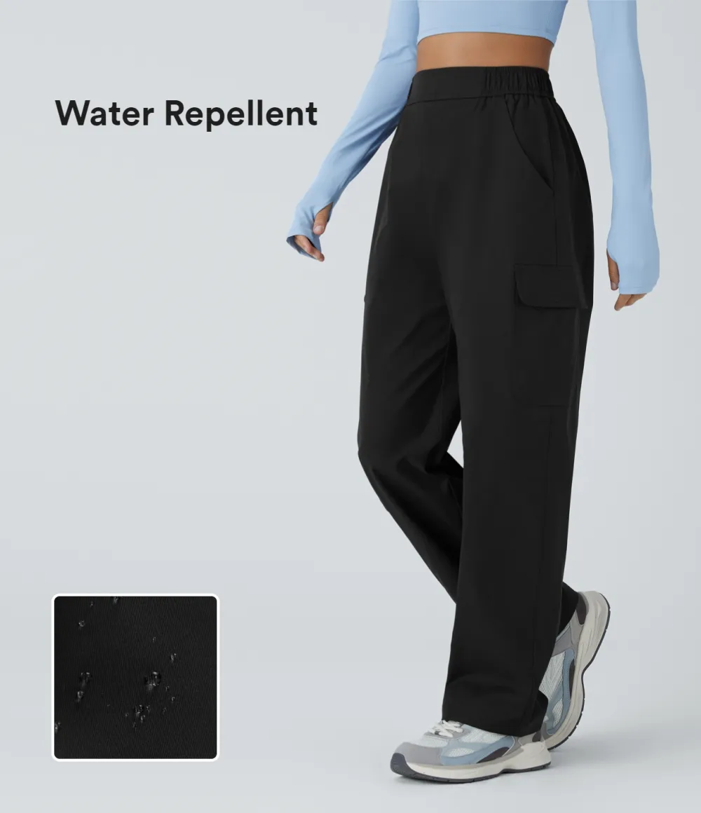 Water Repellent Wear-Resistant High Waisted Multiple Pockets Camping Cargo Pants