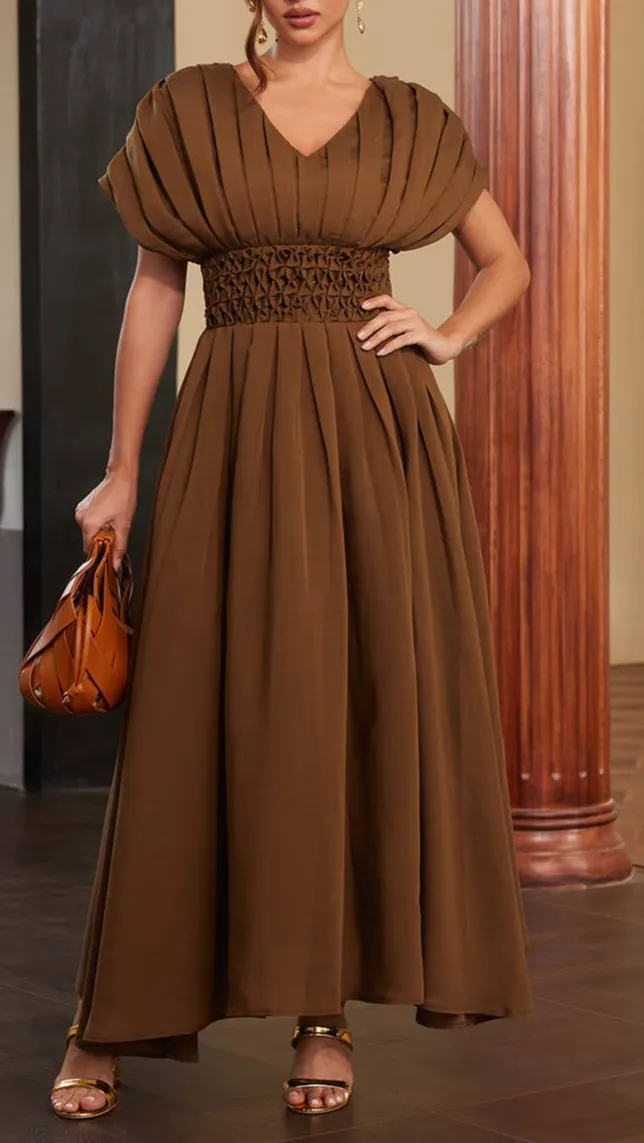 Maxi Flared Structured Dress
