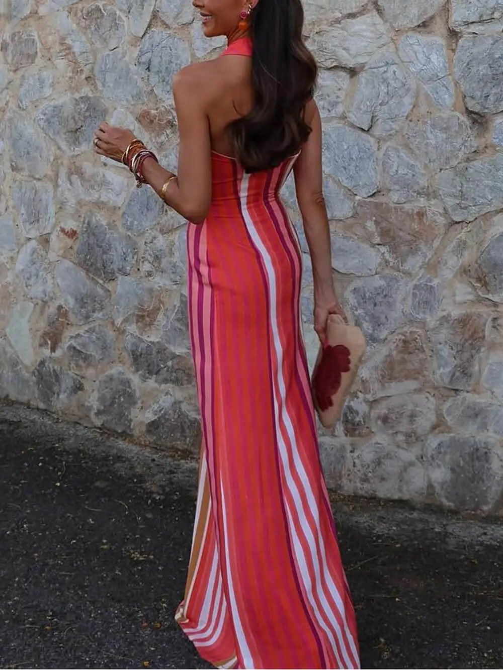 Sunset Samba Cross Strap Maxi Dress