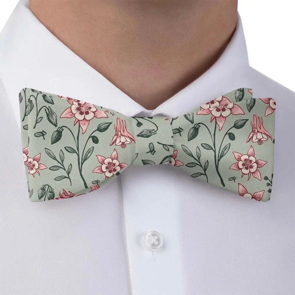 Mountain Columbine Pattern Bow Tie