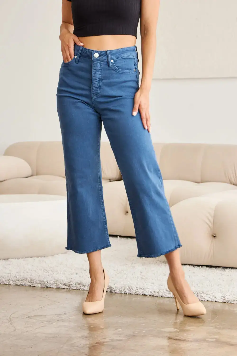 High-Waist Tummy-Control Denim Jeans