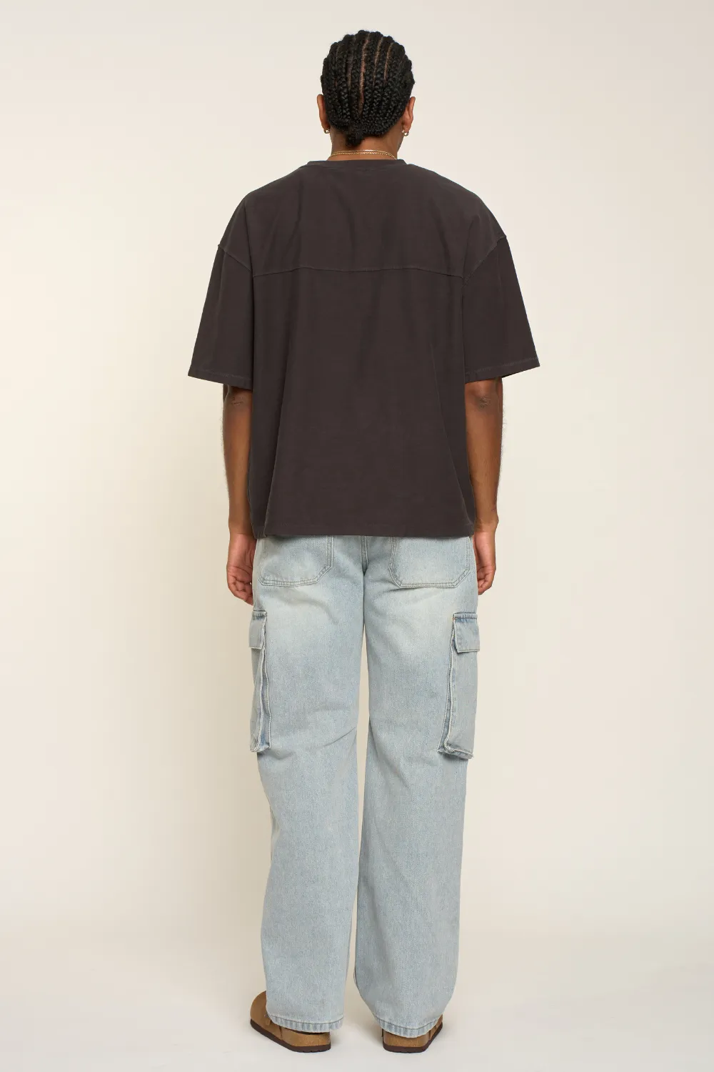 Men's Baggy Fit Cargo Denim Jeans