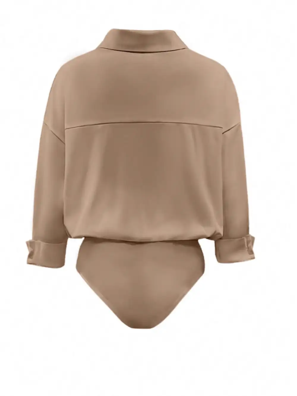 Button Down Long Sleeve Bodysuit Shirt