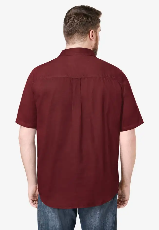 Short Sleeve Denim and Twill Shirt
