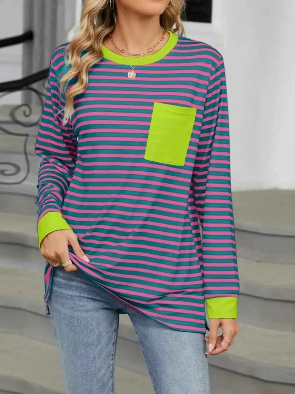 Striped Long Sleeve T-Shirt