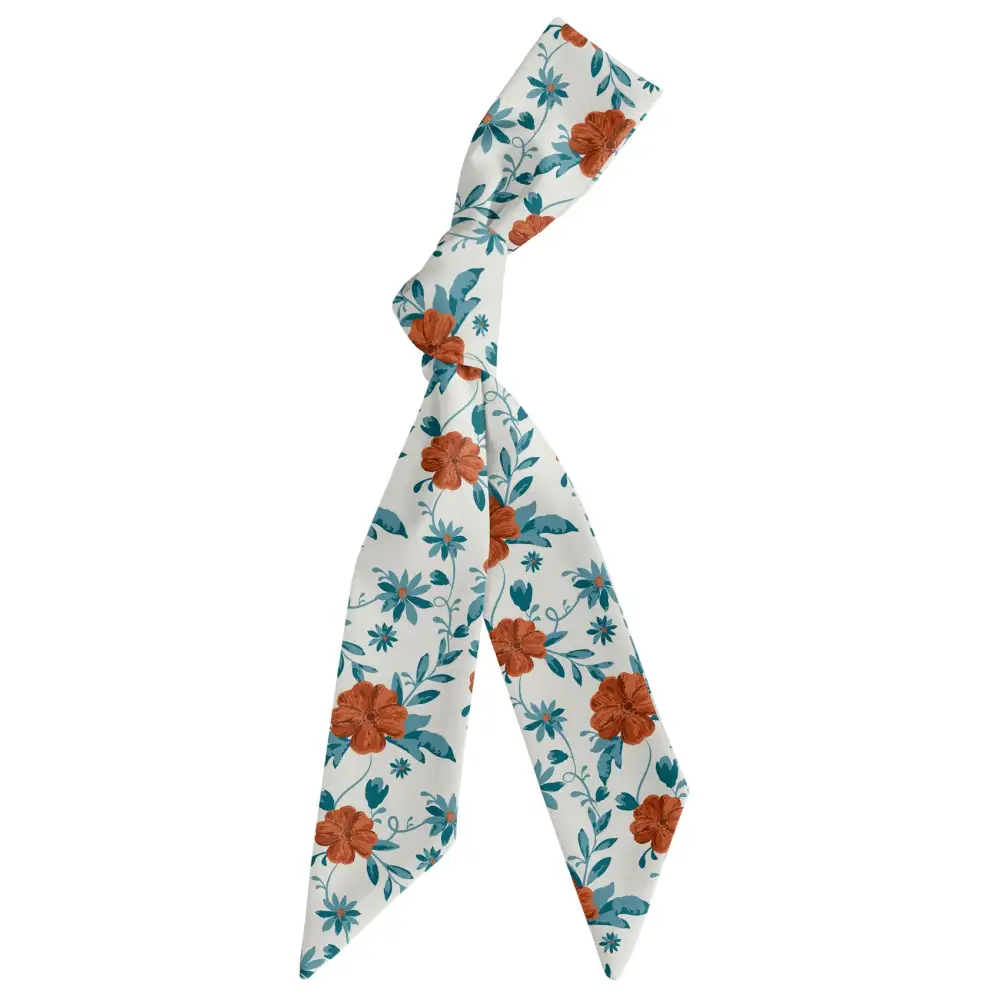 Impatiens Floral Pattern Hair Scarf