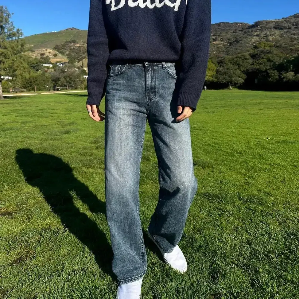Washed And Faded Jeans