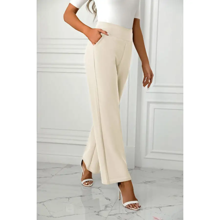 High Waist Straight Leg Pants