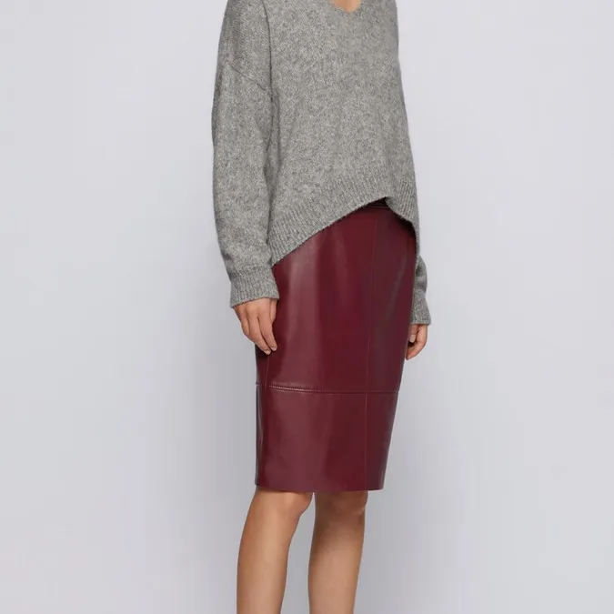 Classic Pencil Leather Women's Skirt