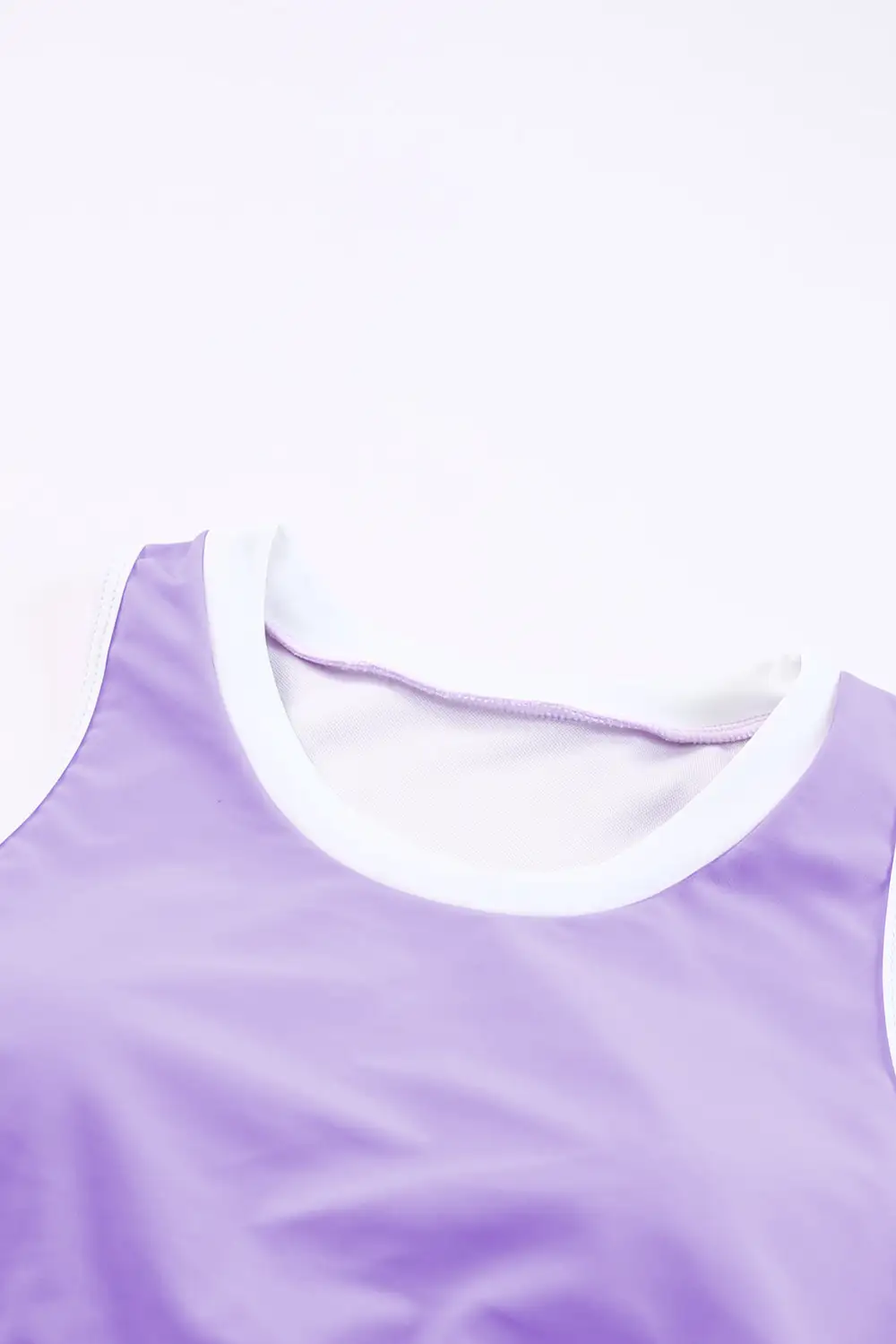 Swimwear Solid Colorblock Round Neck Bodycom Active Bikinis