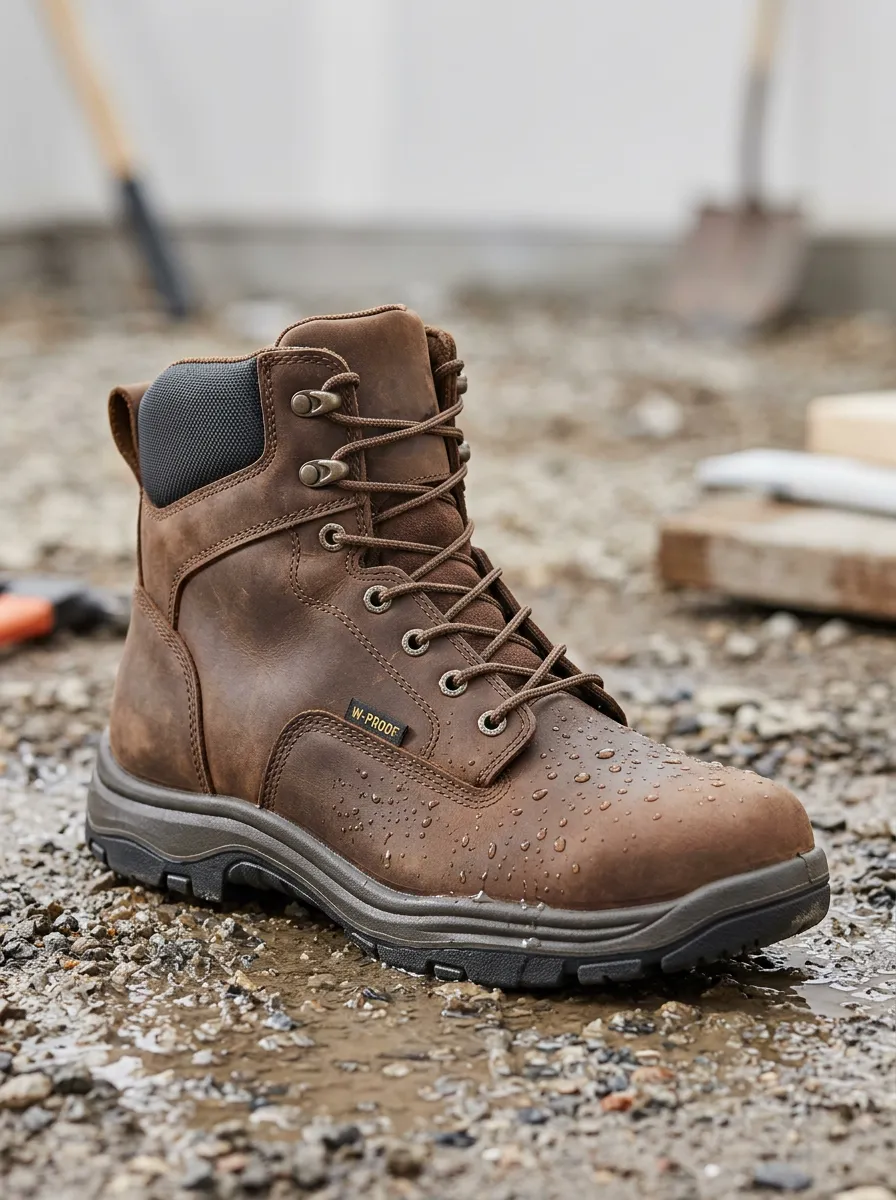 Easy-Fit Construction Utility Look Men' Waterproof Work Boots