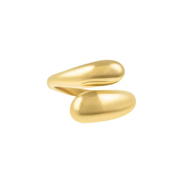 Overlapping Chunky Chunky-Band Fashion Ring