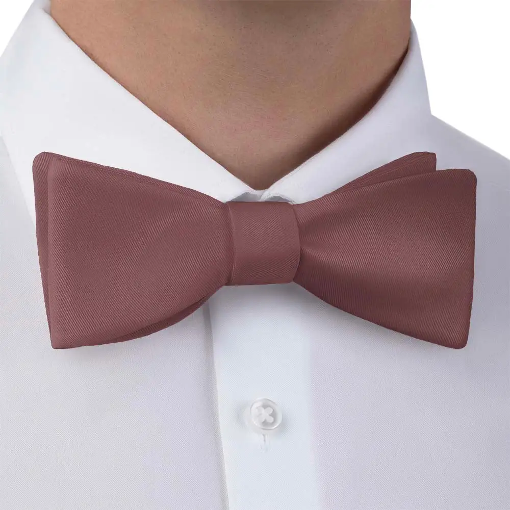 Playful Solid Motif Bow Tie