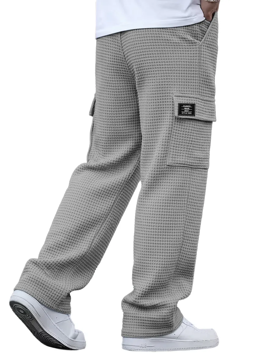 Textured Knit Utility Pocket Trousers