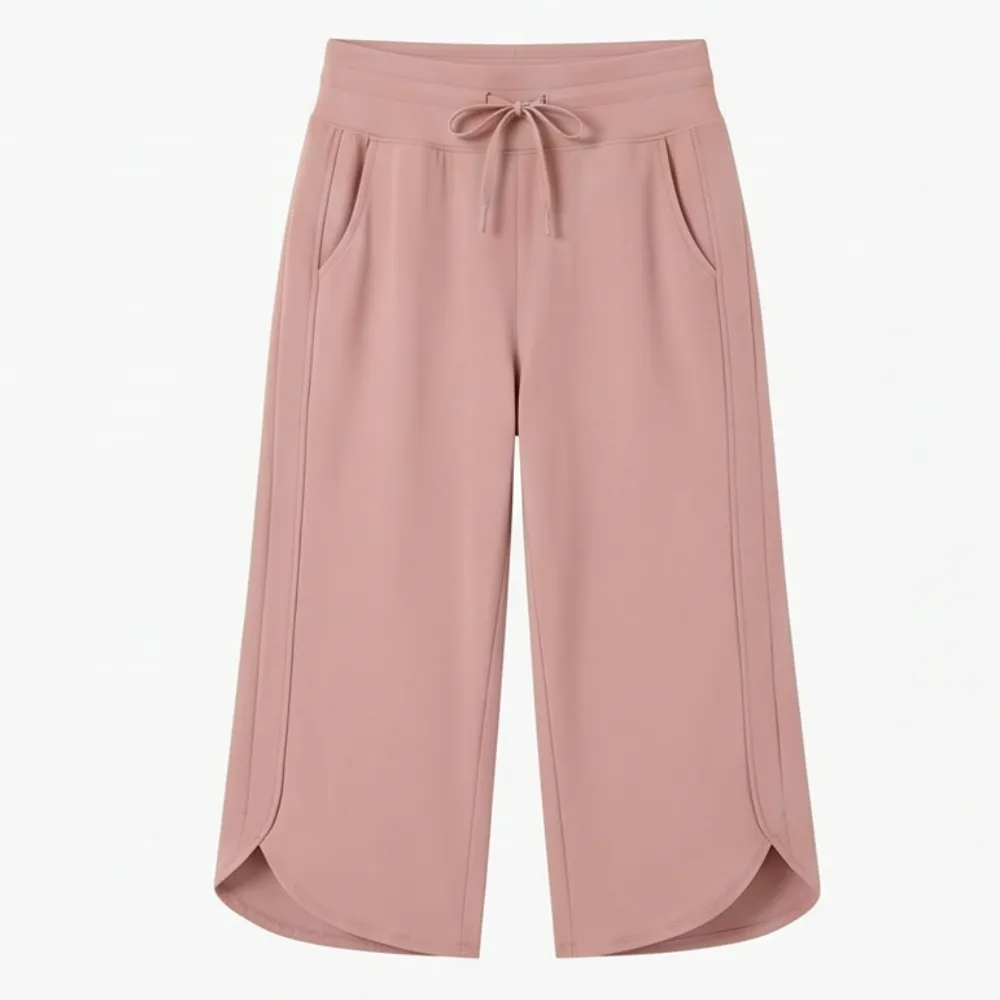 Tulip-hem Capri Pants with Pockets