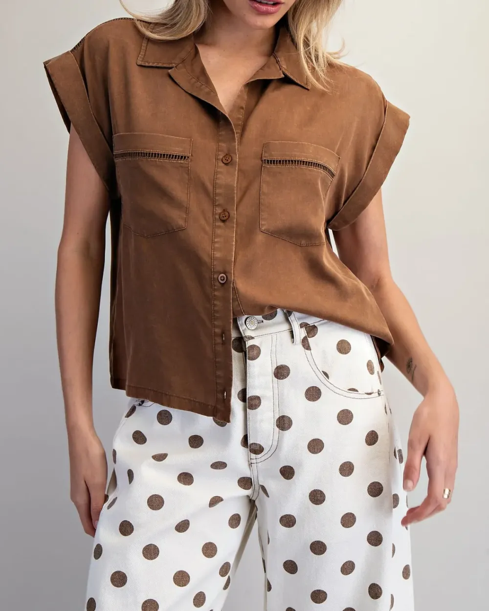 Ladder Stitch Pocket Top