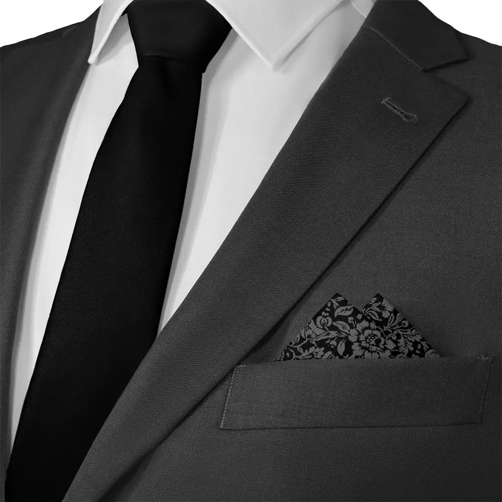 Polished Sleek Floral Pocket Square