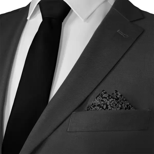 Polished Sleek Floral Pocket Square