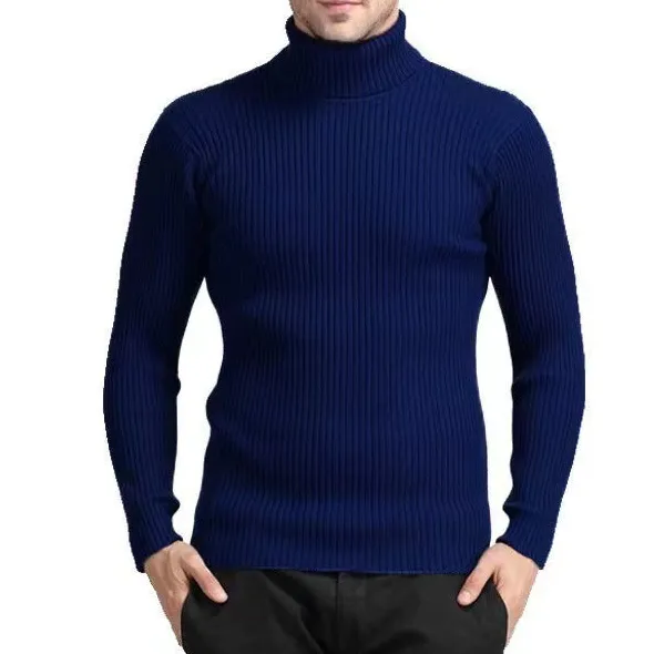 Solid Color Turtleneck Sweater