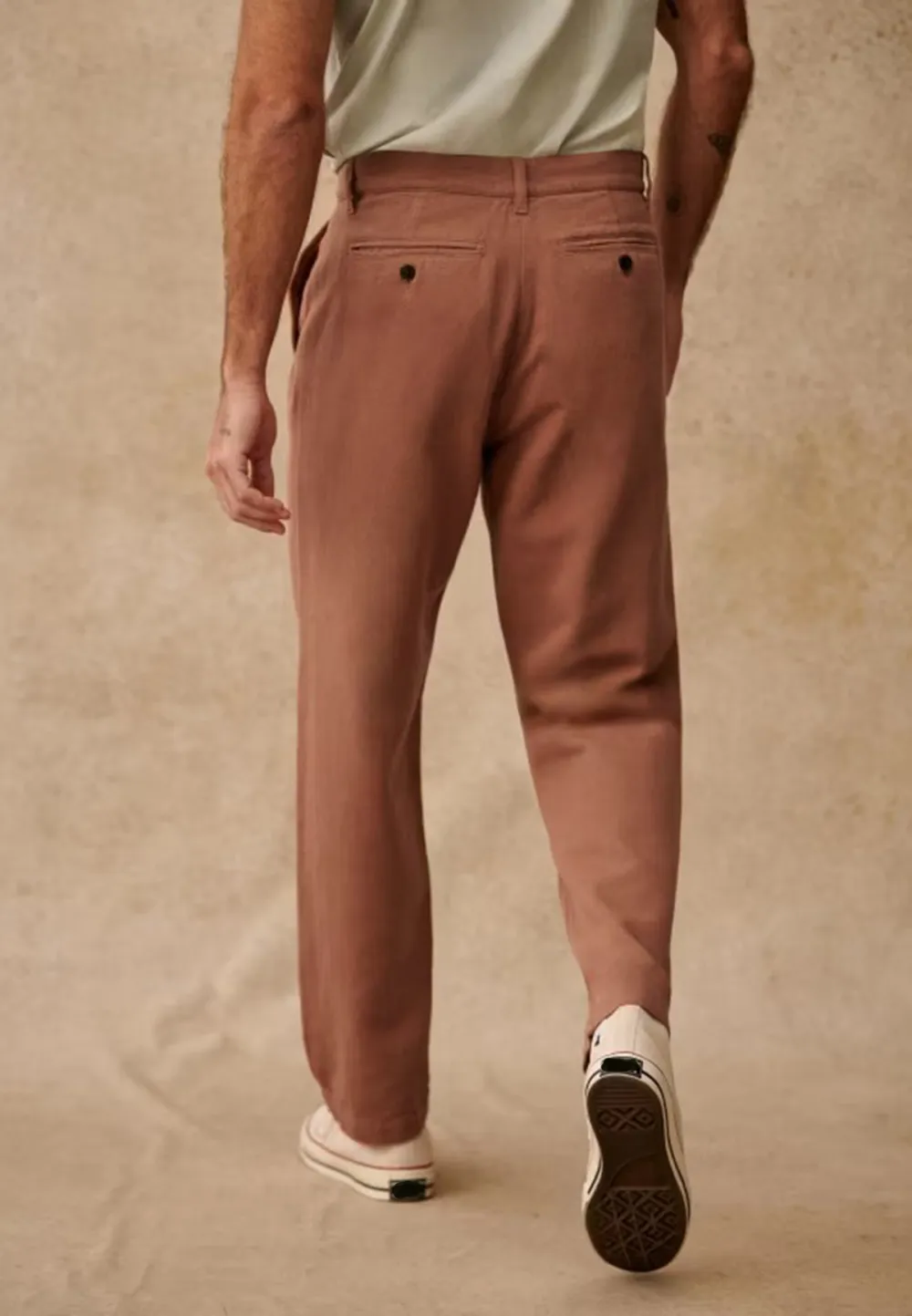 Straight Pants-Old Pink Denim